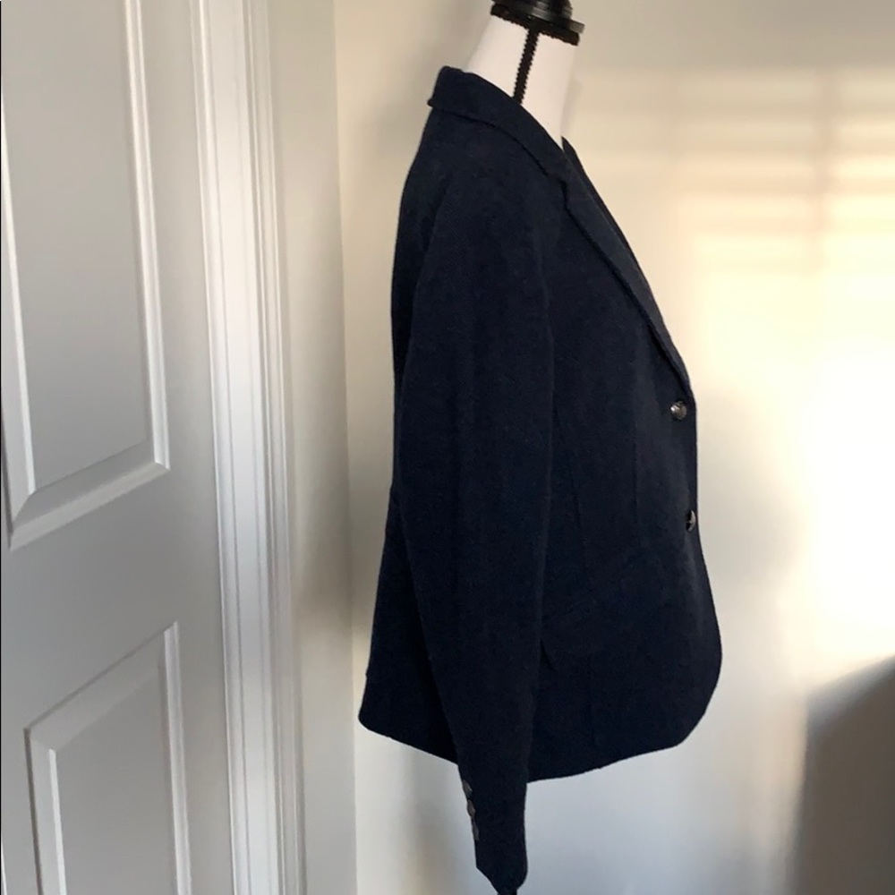 Talbot’s Navy Shetland Wool Blazer Size 12 - Picture 4 of 10